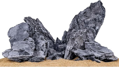 Seiryu Rock Stone for Aquascaping,4-6 inch Natural Aquarium Landscape Stones for Aquariums,Fish Tank Decor Rocks for Landscaping, Paludariums & Micro Landscapes (20 Pounds)