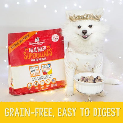 Stella & Chewy's Freeze Dried Raw Cage-Free Chicken Meal Mixers  SuperBlends Dog Food Topper  Grain Free, Protein Rich Recipe  16 oz Bag