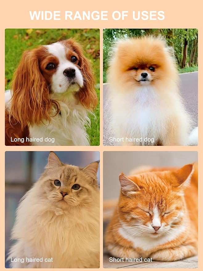 2 PCS Flea Comb for Dogs and Cats - Promotes Hair Growth and Removes Loose Hair, Knots