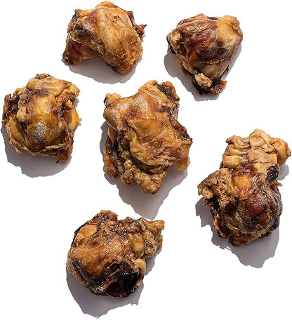 Jack&Pup Knee Bones Dog Treats - Roasted Dog Chew Bones - Single Ingredient All Natural Gourmet Long Lasting Dog Bone- Savory Smoked Beef Flavor (20 Pk)