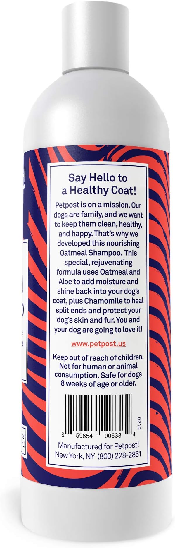 Petpost | Oatmeal & Chamomile Shampoo for Dogs with Dry Skin - Naturally Heals, Protects, Rejuvenates Dog Skin & Coat - Oatmeal, Chamomile, Aloe & Yucca Formula 8 oz.