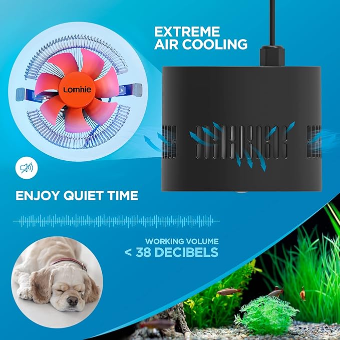 Lominie LED Aquarium Light, Remote Control 80W Planted Fish Tank Light Asta120 Clamp Clip Lamp for Freshwater Refugium Algae Fish Tank with Gooseneck (F120 80W Freshwater)