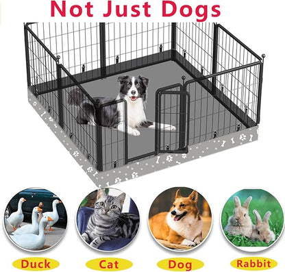 Dog Playpen Square Bottom Pad Fits for 48 Inch 8 Panels Metal Exercise Pet Playpen, Dog Crate Pad Puppy Playpen Pad, Elastic Buckles Connections.(Note: Playpen Not Included) -Gray