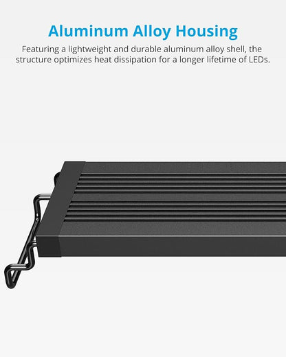 NICREW SkyLED Plus Aquarium Plant Light, Freshwater Fish Tank Light with Ramp Up and Dim Down, Spectrum Adjustable and Lighting Schedule Programmable with Controller, 36-48 Inches, 36 Watts