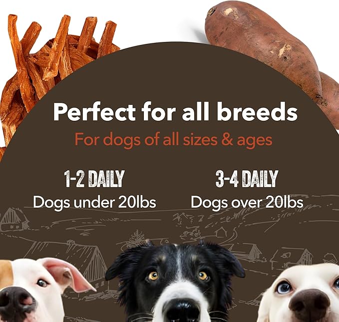 Gaines Family Farmstead Sweet Potato Dog Treats, All Natural Fries, Soft Chews for Dogs, All Ages & Breeds, Nutrient-Rich, Rawhide Alternativem, Dog Training & Rewards, 8 Oz. Bag