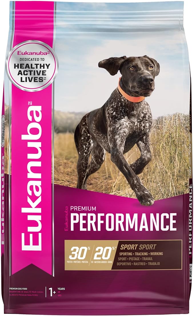 Eukanuba Premium Performance 30/20 Sport Dry Dog Food, Dry Dog Food with Protein and Fat to Support Optimal Energy, 28 lb Bag