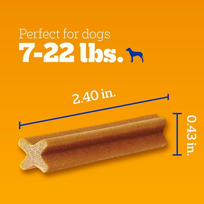 Pedigree Dentastix Small and Toy Breed Dog Treats, Original with Real Chicken, (7) 24ct Bags (168 Treats Total)