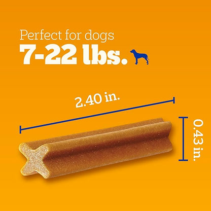 Pedigree Dentastix Small and Toy Breed Dog Treats, Original with Real Chicken, (7) 24ct Bags (168 Treats Total)