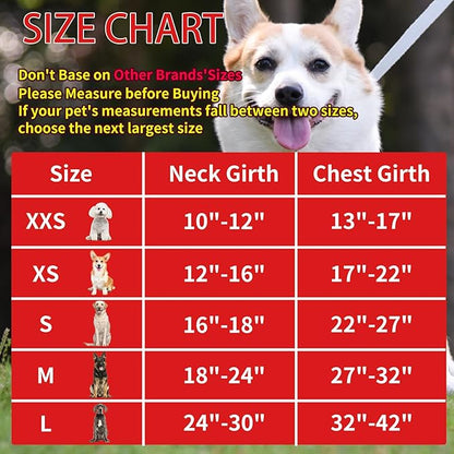 AIITLE Easy Walk Dog Harness, No Pull Pet Harness with 4-Point Adjustable Design, Easy Control Handle for Walking Running Training, Escape Proof Vest Harness for Small and Medium Dogs Red S