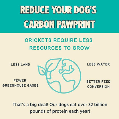 Jiminy's Cravin’ Cricket Dry Dog Food, Sensitive Stomach, Improved Gut Health, Probiotic & Prebiotic, Hypoallergenic, Lower Carbon Footprint, Made in USA, 3.5lb Bag (Pack of 1)