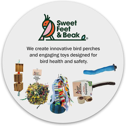 Sweet Feet and Beak Blocks N Knots - Perfect Cage Shredding and Foraging Toy for All Birds - Food Safe Cardboard, Non-Toxic, Easy to Install Cage Accessories