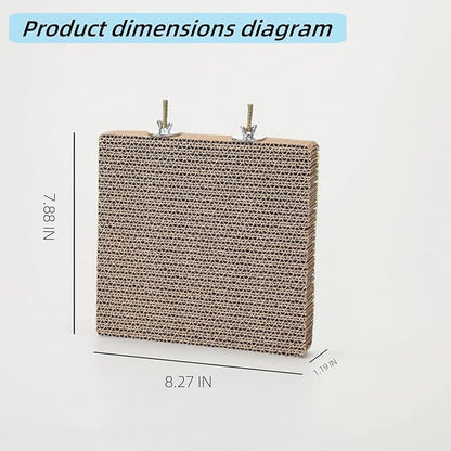 2PCS Bird Toys for Cage - Shredding & Foraging Platform Perch Stand, Safe Cardboard Chew Toys for Parakeets, Cockatiels, Conures, Parrots | Cage Attachment | Bird Cage Accessories