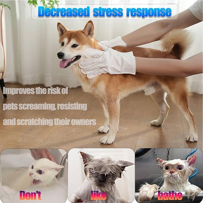 PETHous Multipurpose Pet Cleaning Gloves - 18 PCS, Post Surgery Pet Cleaning Mitts for Dogs/Cats | Dog Paw Cleaner Gloves, Waterless Cat Bath Gloves & Hypoallergenic Deodorizing Wipes Alternative