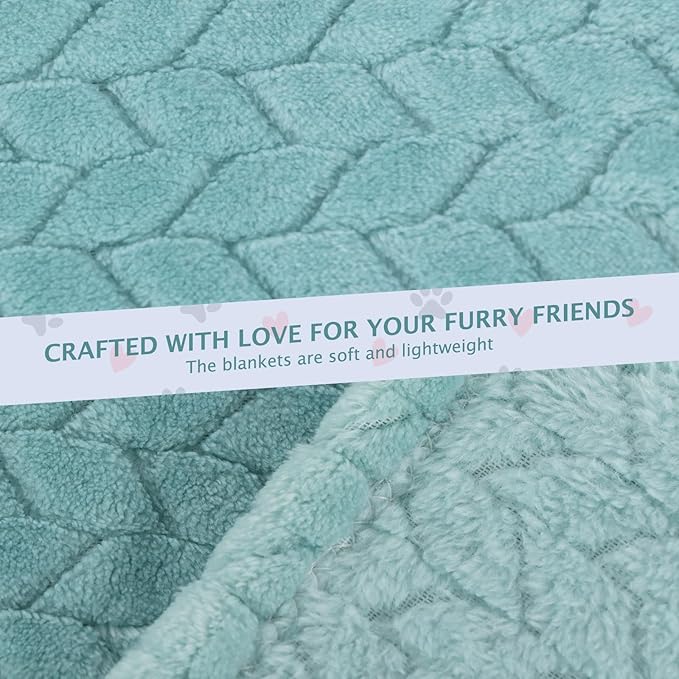 BVAGSS 6 Pack Small Dog Blanket, Super Soft Warm Pet Cover Blankets, Wheat Ears Print Puppy Fleece Flannel Blanket for Small Medium Dogs and Cats MW003