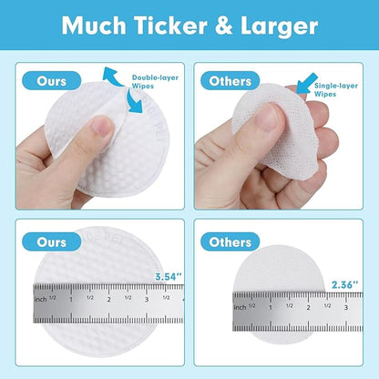 Hypoallergenic Eye Wipes for Dog & Cats, 100 Pcs Plant-Based Tear Stain Remover for Discharge, Crust, Allergies, Itching, Unscented, Double Layer, Made in PRC