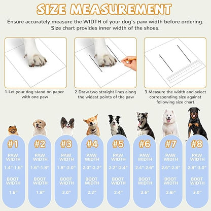 Dog Shoes, Dogs Booties for Large Medium Small Size Dogs, Anti-Slip Mesh Breathable Dog Boots with Reflective Strips for Outdoor Hiking Walking Size 2