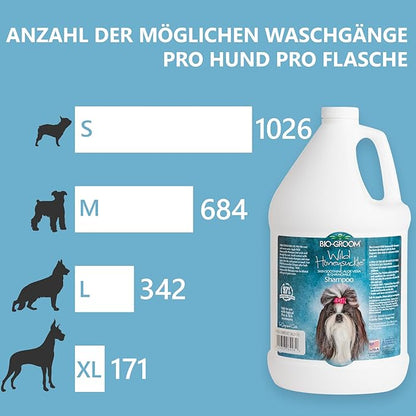 Bio-Groom Wild Honeysuckle Dog Shampoo - Natural Scent Pet Shampoo, Aloe Vera, Chamomile, Cat & Dog Bathing Supplies, Puppy Wash, Cruelty-Free, Made in USA, Quick Rinse Cat Shampoo - 1 Gallon