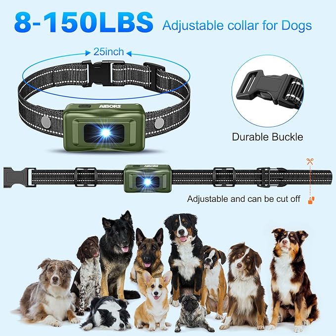 Dog Shock Collar - 4300FT Dog Training Collar with Remote,Shock-Lock,Light for Night Walks, Innovative IPX7 Waterproof with 4 Training Modes, Rechargeable E-Collar for 8-150 LBS