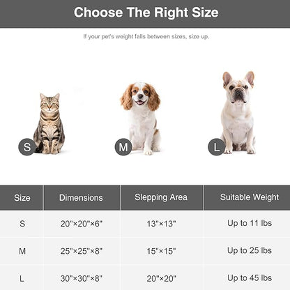 Love's cabin Round Donut Cat and Dog Cushion Bed, 20in Pet Bed for Cats or Small Dogs, Anti-Slip & Water-Resistant Bottom, Super Soft Durable Fabric Pet beds, Washable Luxury Cat & Dog Bed Burlwood