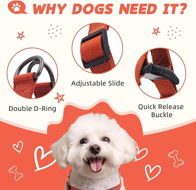 Dog Harness for Large Dogs Rayon Derived from Bamboo 90%, Polyester 10% No Pull Large Dog Harness, Step-in Adjustable Dog Harness for Large Dogs-Orange