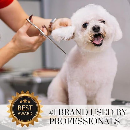 7.5" Saki Shears Dog/Pet Grooming Thinning/Texturizing Scissors - 440C Stainless Steel - Pet Hair Blending Scissor - Pet Grooming Accessories - Shiba (7.5 Inch Thinning Straight)