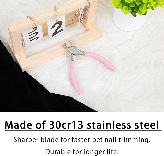 Dog Nail Clippers for Large Medium Small Breed, Heavy Duty Dog and Cat Nail Trimmers for Thick Toenail, Easy to Use Ergonomic Non-Slip Handle Sharp Grooming Cutter with Nail File