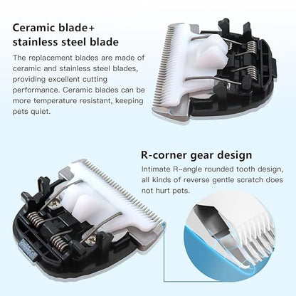 2pcs Replacement Blade for Dog Clippers for oneisall Low Noise Cordless Electric Quiet Hair Clippers Replacement Head