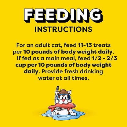 Temptations Classic Crunchy and Soft Cat Treats, Savory Salmon Flavor, 3 oz. Pouch (Pack of 12)