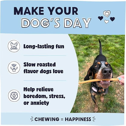 Pawstruck All-Natural 9" Bully Sticks for Dogs - Best Long Lasting, Rawhide Free, Low Odor & Grain Free Dental Chew Treat - Healthy Single Ingredient 100% Real Beef - 1 lb. Bag