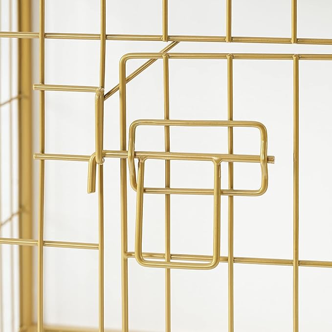 HOOBRO Dog Crate Furniture, 38.6" Large Dog Kennel Indoor, Wooden Dog Crate with Pull-Out Tray, Double Doors Dog House, Modern Side End Table for Small/Medium/Large Dog, White DW982GW03