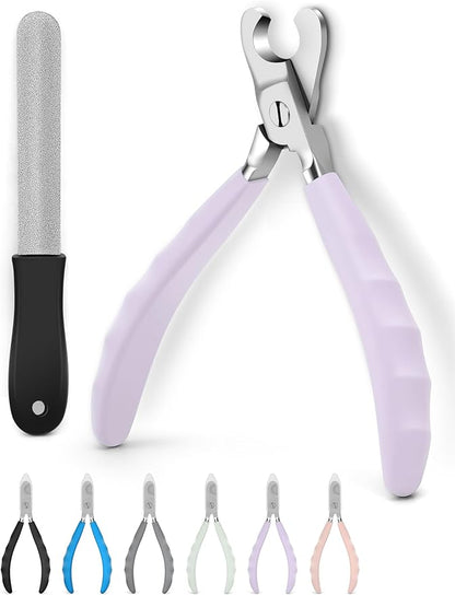 Heavy Duty Dog Nail Clippers -_uts Thick Nails Like Butter__pgraded Large Opening Professional Toenail Trimmer Razor Sharp Blade for Medium to Giant Breed (Purple)
