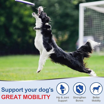 Glucosamine for Dogs 150 Count - Hip and Joint Supplement Chews with Chondroitin, MSM & Turmeric, Chondroitin Joint Supplement for Dogs - Hip & Joint Care for Joint Pain Relief - Chicken Flavor