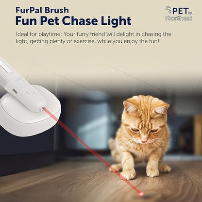 MultiFunctional Pet Brush, Dog Brush for Shedding, Cat Brush for Shedding, Grooming & Hair Removal, Deshedding Dog Brush, Vib Massage, Neg. Ion Tech, UV light for tick detection, pet chase light.