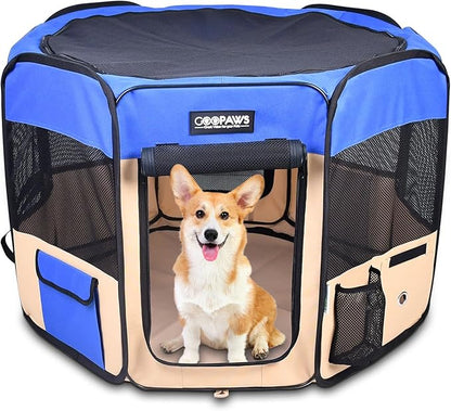 JESPET Pet Dog Playpens 36", 45" & 61" Portable Soft Dog Exercise Pen Kennel with Carry Bag for Puppy Cats Kittens Rabbits, Indoor/Outdoor Use