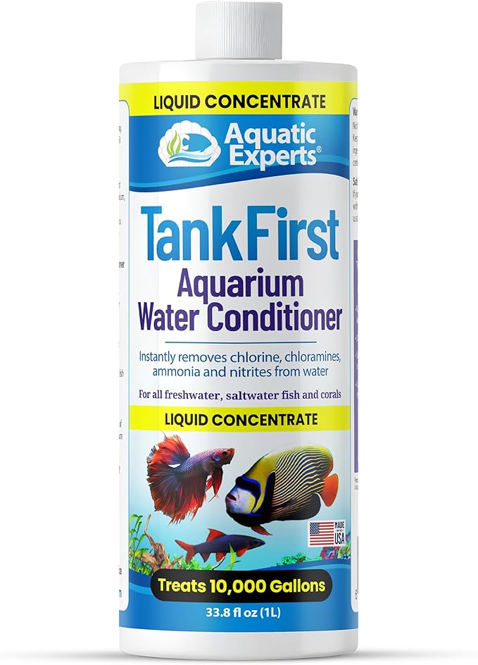 TankFirst Complete Aquarium Water Conditioner - Fish Water Conditioner, Instantly Removes Chlorine, Chloramines, and detoxifies Ammonia from Fish Tank (TankFirst Concentrate, 1 L)