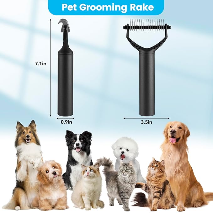 Dog Brush for Shedding - Short Haired Dogs, Undercoat Rake for Dogs, Cat Brushes for Indoor Cats, Cat Grooming Supplies, Dog Deshedding Brush for Small Medium and Large Pet.
