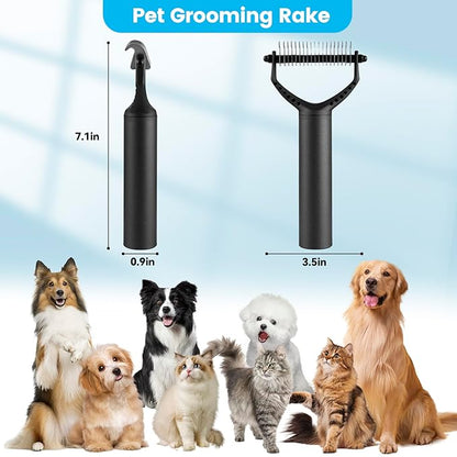 Dog Brush for Shedding - Short Haired Dogs, Undercoat Rake for Dogs, Cat Brushes for Indoor Cats, Cat Grooming Supplies, Dog Deshedding Brush for Small Medium and Large Pet.