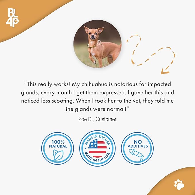 Scoot Stopper for Dogs & Cats – Natural Anal Gland & Digestive Support Supplement for Scooting, Stool Consistency, Constipation, Indoor Accidents & Difficult Pooping – 400 Odorless Pills