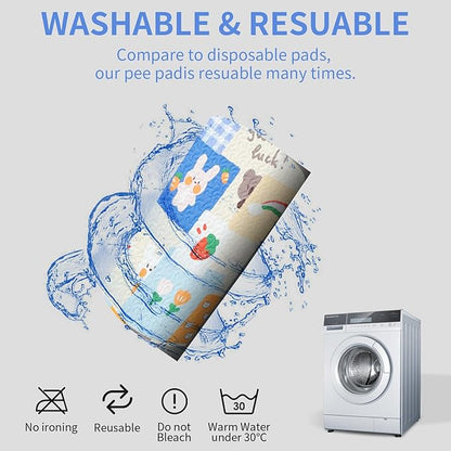 Dog Playpen Mat Crate Mat Puppy Pads, Lovely Dog Crate Pad, Anti-Slip Bottom,[PLAYPEN NOT Included !!!] Waterproof Reusable Whelping Playpen Crate Reusable Washable Pet Mattress Pads Pet Training Pads