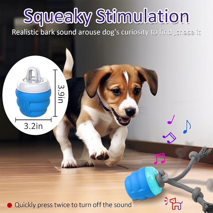 Interactive Dog Toys with Motion Activated, Squeaky Dog Toy Active Rolling Ball Wicked Ball for Daily Training