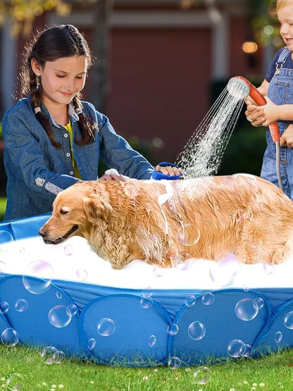 2PCS Dog Bath Brush, Dog Shampoo Brush, Silicone Curry Brush, Pet Scrubber for Short&Long Haired Dogs Cats Massage Comb, Soft Shedding Bathing Washing Brush, Essential Puppy Grooming Accessories