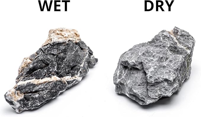 SubstrateSource Natural Stone for Aquarium, Terrarium, Paludarium, Reptile Enclosures - Set of Decorative Rocks for Landcapes, Aquascaping, Fish Tank Decor (Boutique Seiryu Stone, 20 Pounds, 3-8")