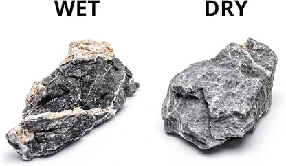 SubstrateSource Natural Stone for Aquarium, Terrarium, Paludarium, Reptile Enclosures - Set of Decorative Rocks for Landcapes, Aquascaping, Fish Tank Decor (Boutique Seiryu Stone, 20 Pounds, 3-8")