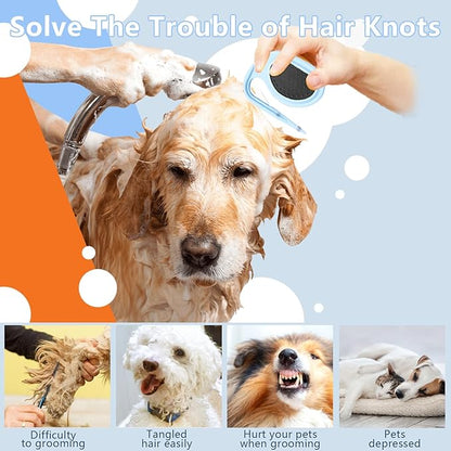 Pet Knotting Comb, Blue, for Removing Matted, Cat Brush Hair Clipper Detangling Knots for Dogs and Cats