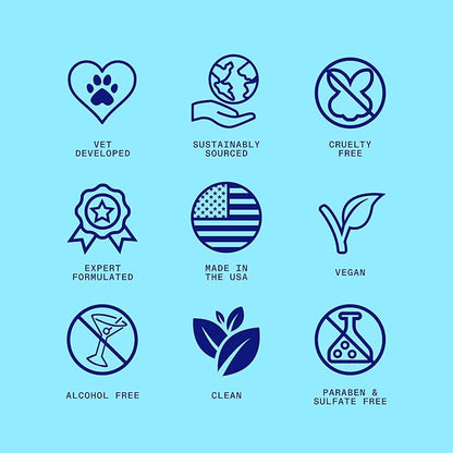 Dirty Dog Beauty Club - Puppy Party Shampoo & Conditioner for Pets - Gentle Formula, Organic Essential Oils, Vet & Scientist Formulated, Vegan, Paraben Free, Hypoallergenic -300 ml (10 oz), Unscented