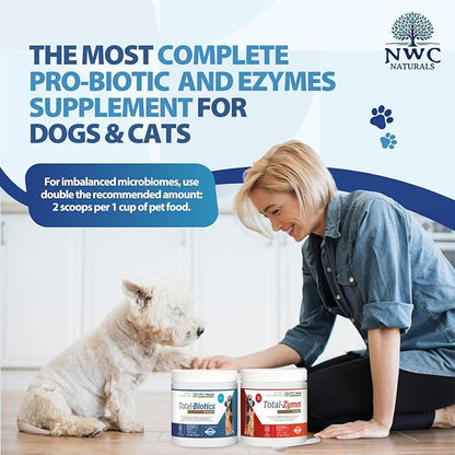 NWC Naturals Mini-Twin Pack 2.22oz Probiotics and Digestive Enzymes for cats and dogs. Smaller Size.