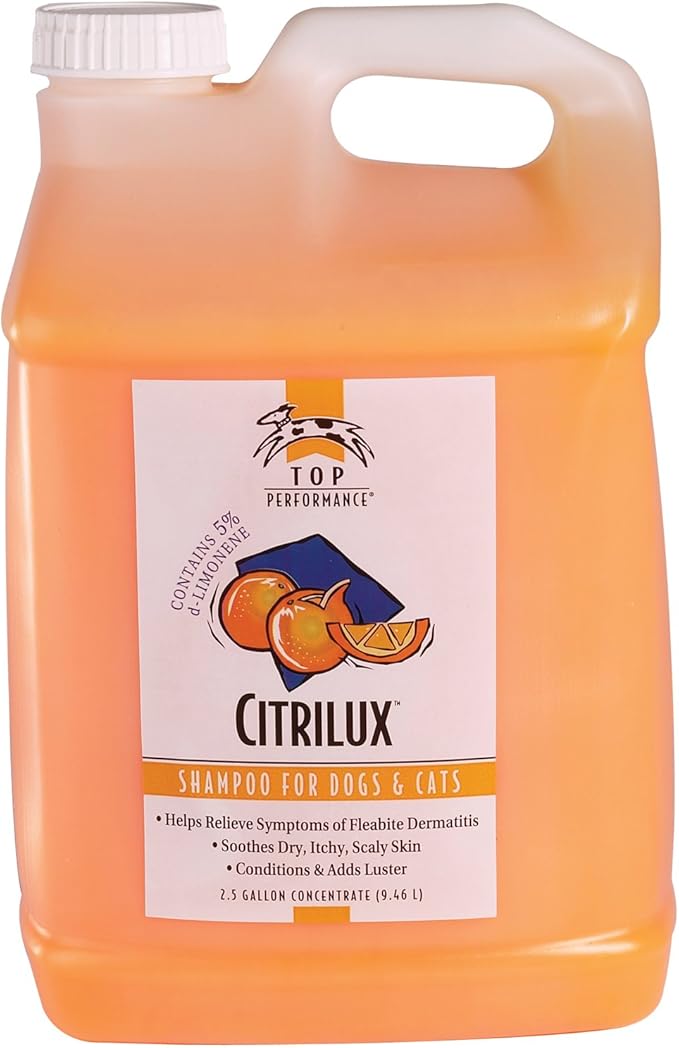 Top Performance Citrilux Dog and Cat Shampoo, 2-1/2-Gallon