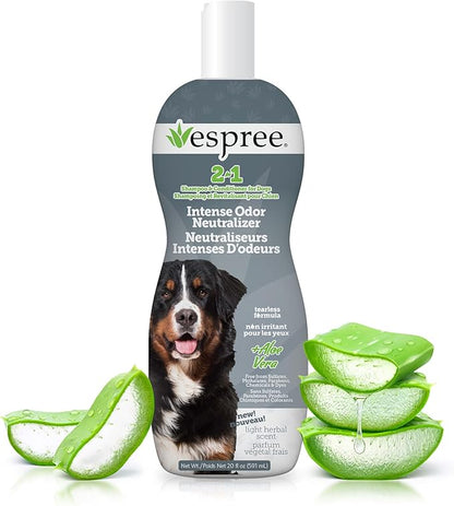Espree Intense Charcoal Odor Neutralizer Dog Shampoo & Conditioner, Eliminates Stubborn Dog Odors, Plant Based Ingredients, 2 in 1, Charcoal-Infused Odor Neutralizer for Dogs, Cruelty-Free, 20oz