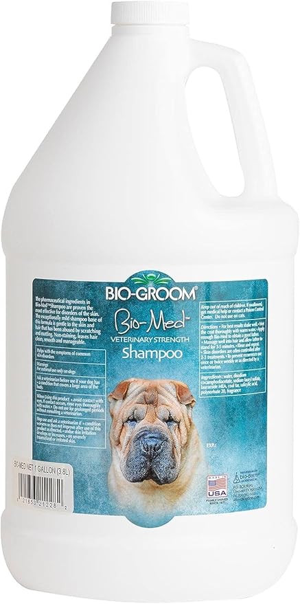 Bio-Groom Bio-Med Dog Shampoo - Dog Bathing Supplies, Puppy Shampoo, For Sensitive Skin, Hot Spot Treatment, Itch Relief, Cruelty-Free, Made in USA – 1 Gallon