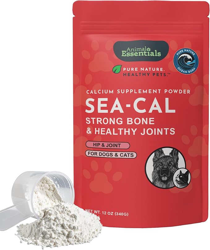 Animal Essentials Seaweed Calcium - Supplement for Dogs and Cats, High Digestibility, Pure Clean Icelandic Seaweed Calcium, Free of Lead and Hormones, Lab Tested, Magnesium - 12 Oz (Pack of 1)